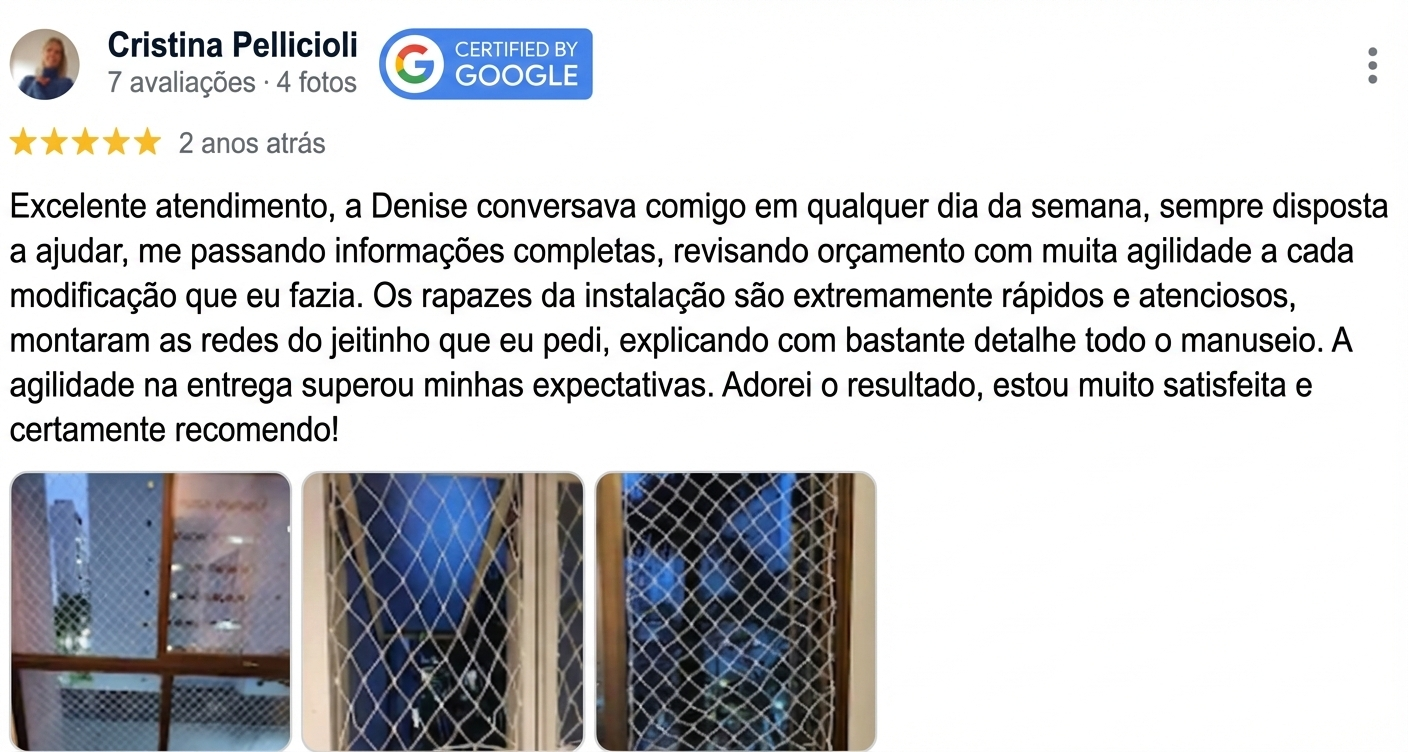 Avaliação de cliente satisfeito 3